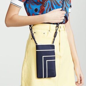 Tory‎ Burch Sport Suki Nylon Crossbody Bag In Tory Navy/White - Small - Coastal